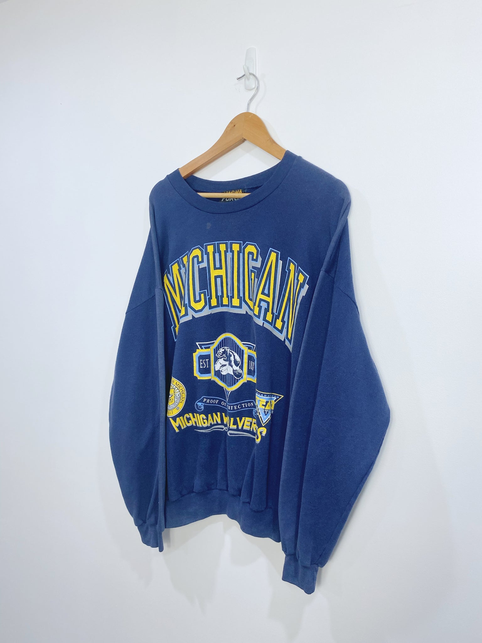 Vintage 90s Michigan Wolverines Sweatshirt L