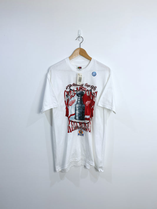 Vintage 1998 Detroit Redwings Championship T-shirt L